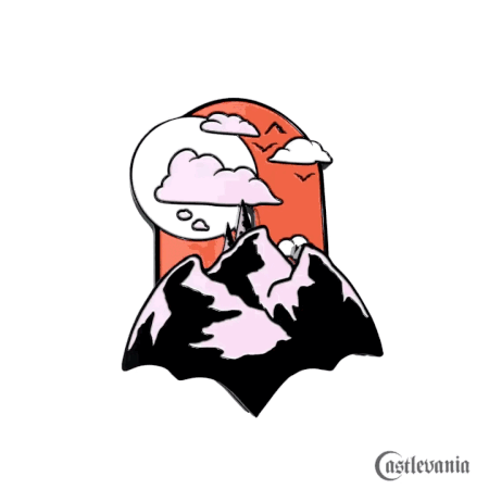 Collapsing Castle Enamel Pin